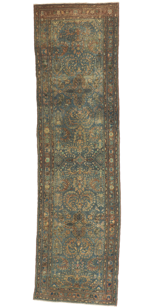3 x 12 Antique Blue Persian Malayer Rug 77672
