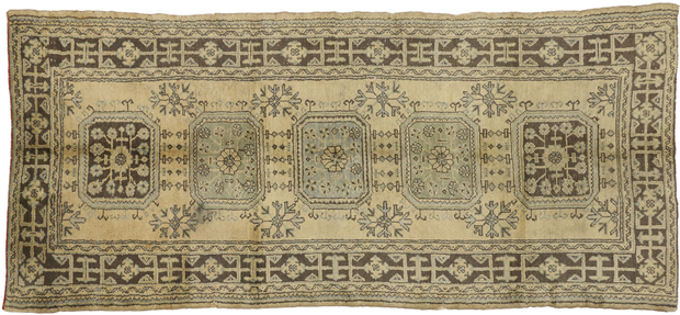 5 x 11 Vintage Turkish Oushak Rug 51140