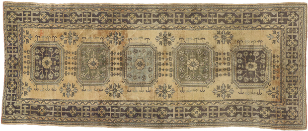 5 x 11 Vintage Turkish Oushak Rug 51143