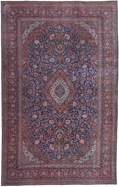 12 x 19 Antique Persian Qazvin Rug 77866