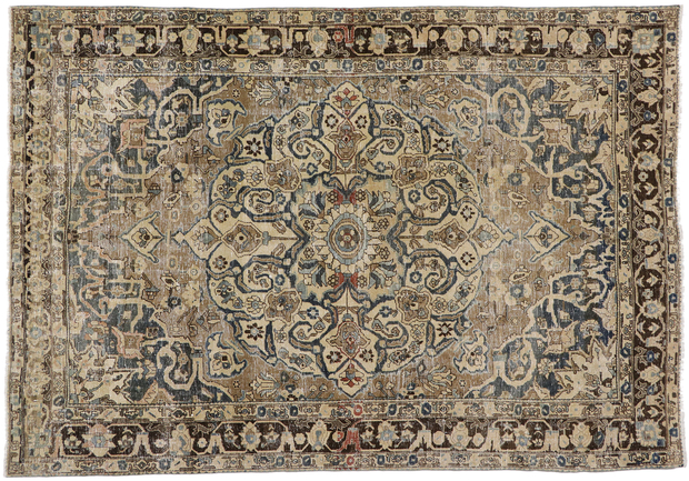 8 x 12 Antique Persian Heriz Rug 60935
