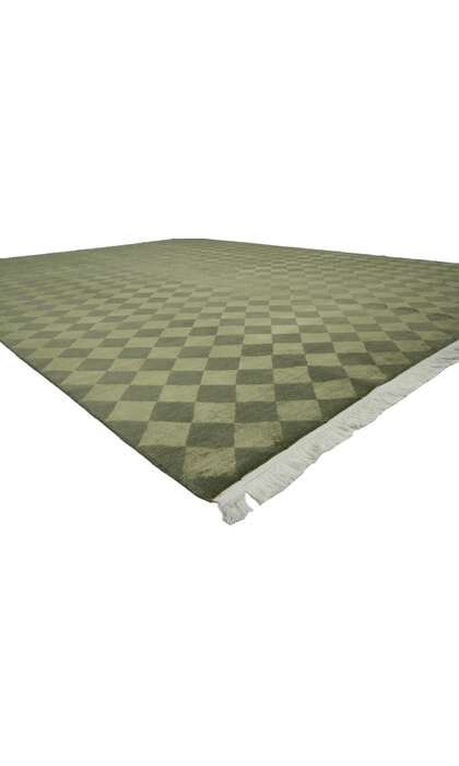 9 x 12 Vintage Harlequin Tibetan Wool and Silk Rug 76665