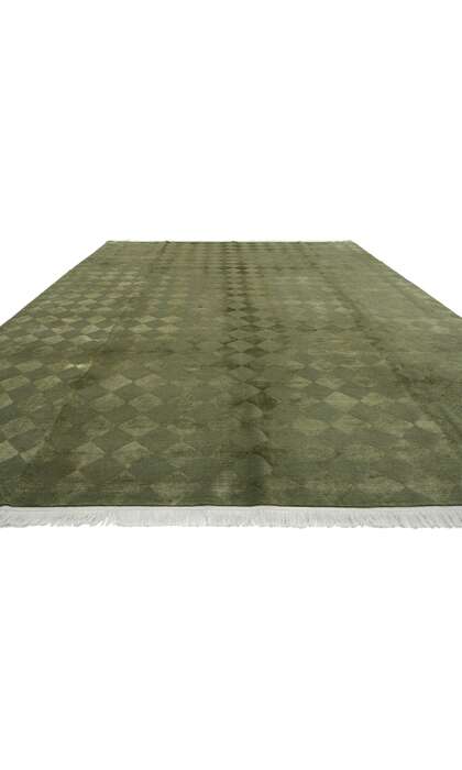 9 x 12 Vintage Harlequin Tibetan Wool and Silk Rug 76665