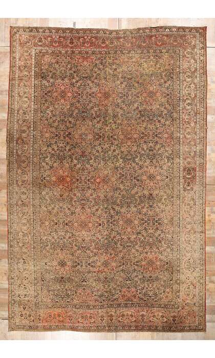 11 x 18 Late 19th Century Antique Indian Agra Rug 71060