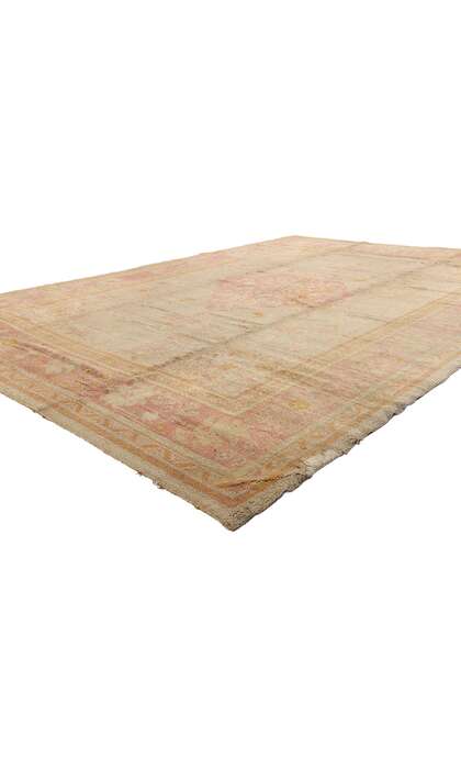10 x 13 Late 19th Century Antique European Oushak Rug 74018
