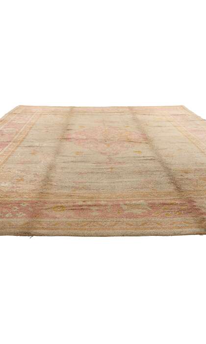 10 x 13 Late 19th Century Antique European Oushak Rug 74018