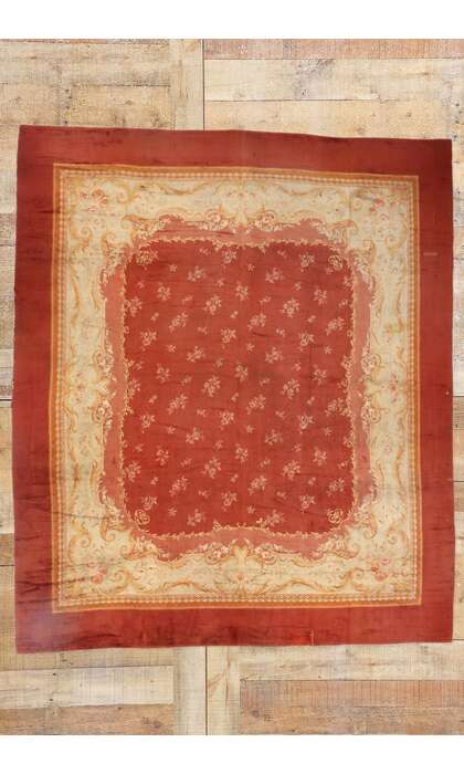 17 x 21 Late 19th Century Antique French Savonnerie Rug 73397