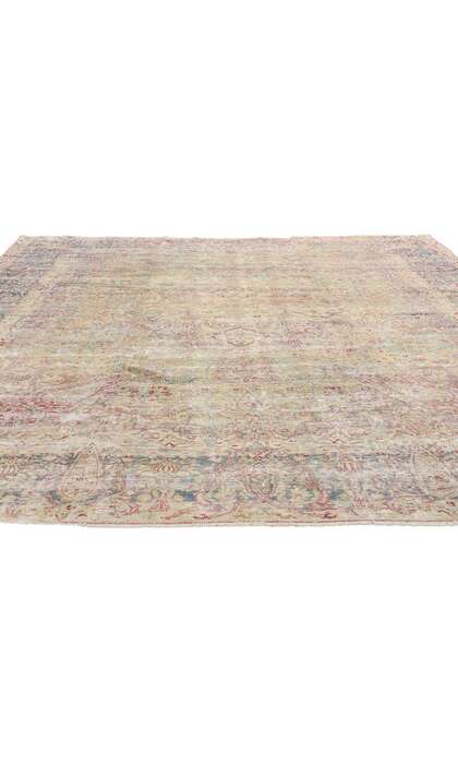 9 x 11 Distressed Antique Persian Kerman Rug 51525