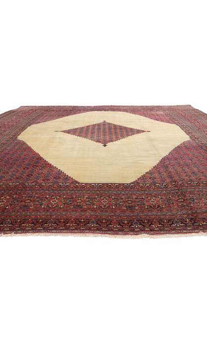 14 x 16 Late 19th Century Antique Persian Khorassan Rug 74232