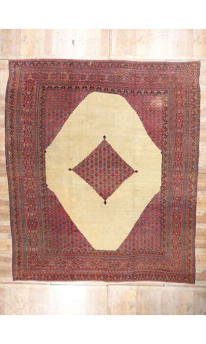14 x 16 Late 19th Century Antique Persian Khorassan Rug 74232