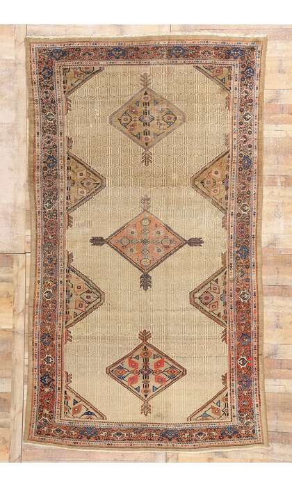 6 x 12 Late 19th Century Antique Persian Malayer Rug 74246