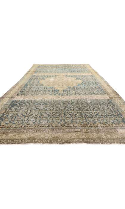 7 x 15 Distressed Antique Persian Malayer Rug 51881