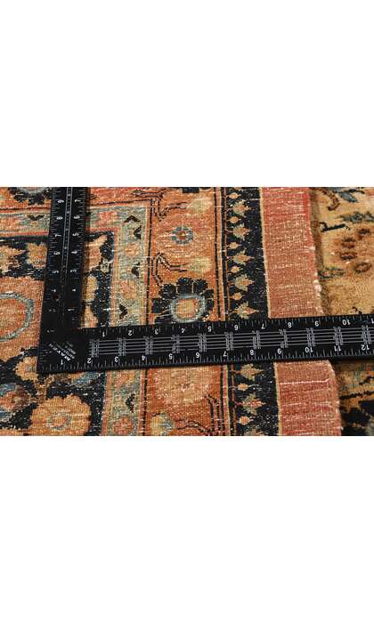 11 x 14 Antique Persian Gol Farang Mashhad Rug 75596