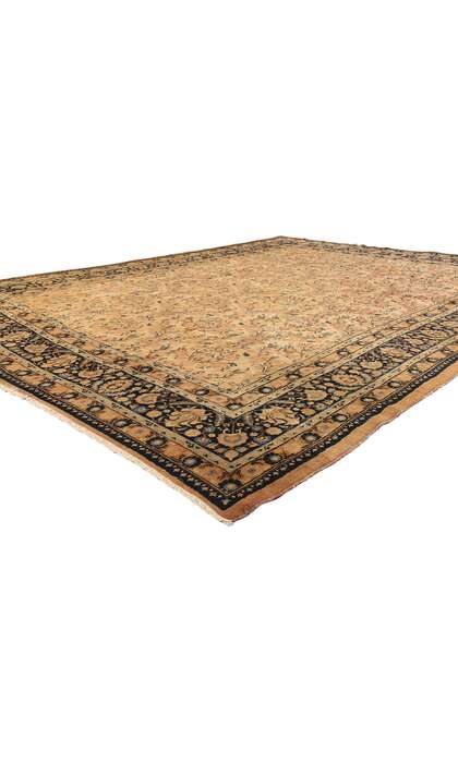 11 x 14 Antique Persian Gol Farang Mashhad Rug 75596