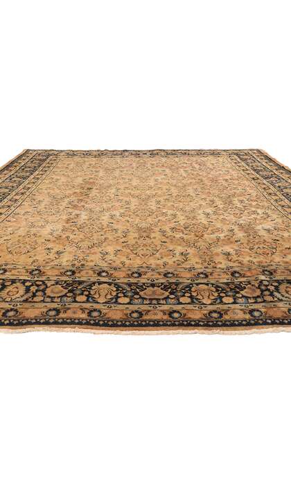 11 x 14 Antique Persian Gol Farang Mashhad Rug 75596