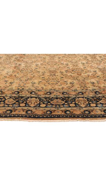 11 x 14 Antique Persian Gol Farang Mashhad Rug 75596