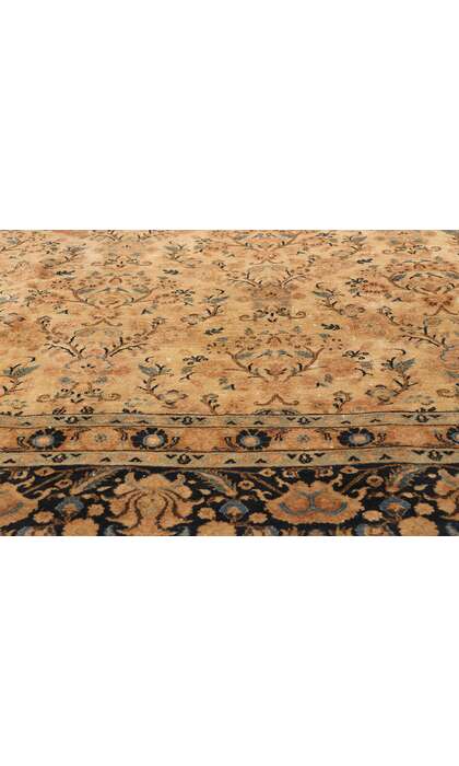 11 x 14 Antique Persian Gol Farang Mashhad Rug 75596