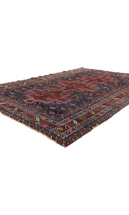 7 x 10 Antique Persian Tribal Shiraz Rug 53396