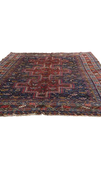 7 x 10 Antique Persian Tribal Shiraz Rug 53396