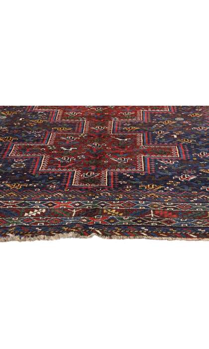 7 x 10 Antique Persian Tribal Shiraz Rug 53396