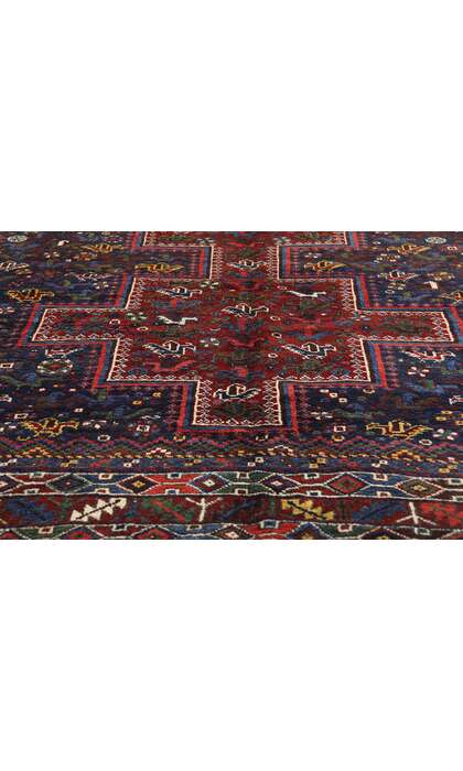 7 x 10 Antique Persian Tribal Shiraz Rug 53396