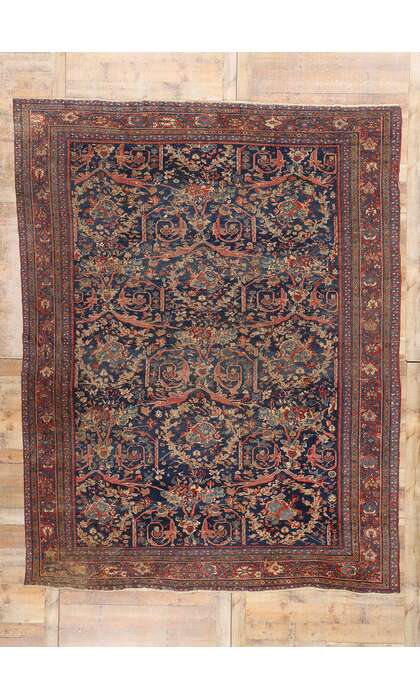 9 x 11 Antique Persian Sultanabad Rug 78652