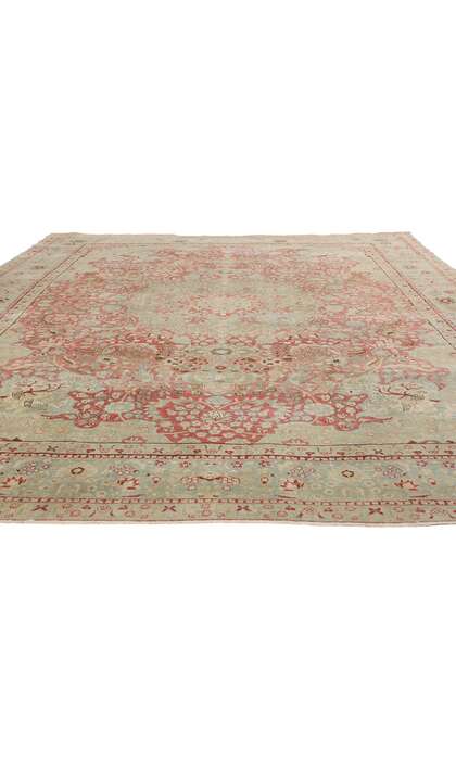 10 x 12 Distressed Antique Persian Tabriz Rug 53165