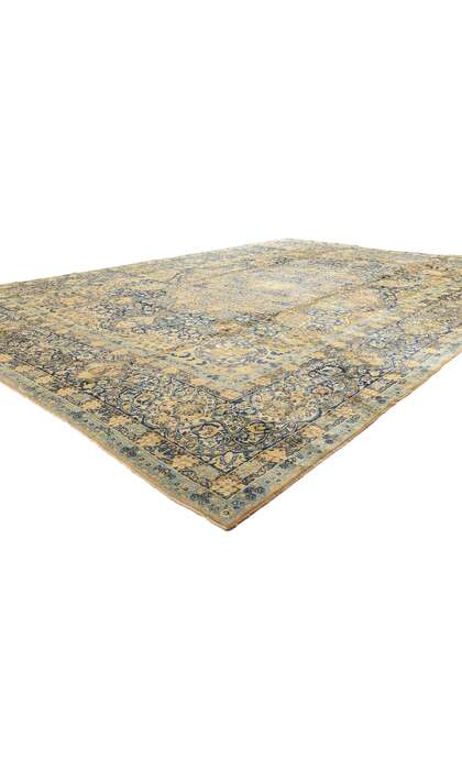 11 x 16 Late 19th Century Antique Persian Yazd Rug 73956