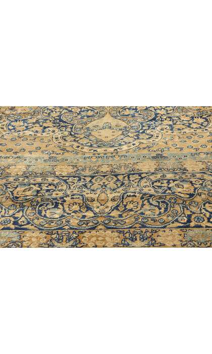 11 x 16 Late 19th Century Antique Persian Yazd Rug 73956