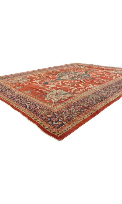 10 x 13 Late 19th Century Antique Persian Sultanabad Rug 74681