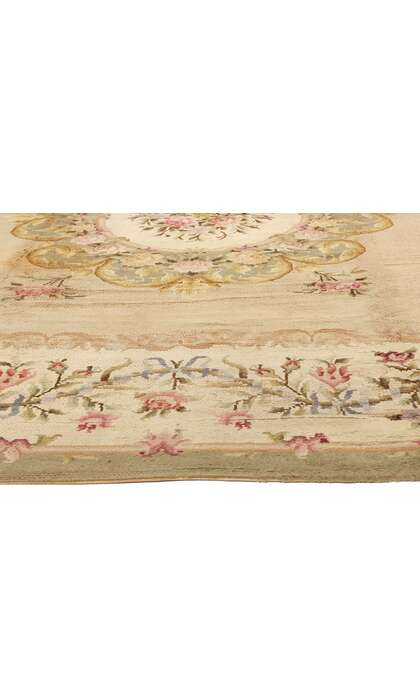 12 x 13 Late 19th Century Antique Spanish Savonnerie Square Rug 72167