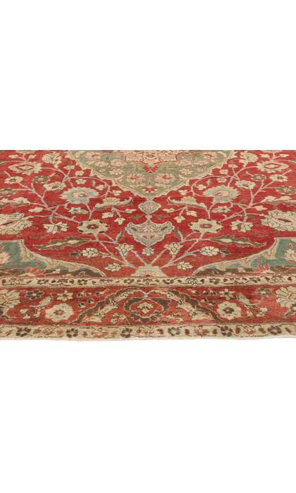 9 x 12 Red and Green Antique Turkish Mahal Rug 52679