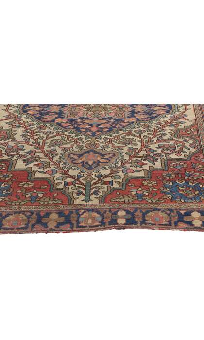 4 x 5 Antique Persian Farahan Rug 78971
