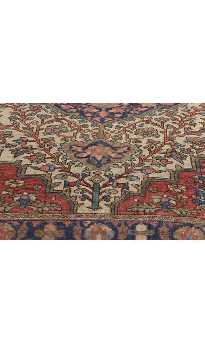 4 x 5 Antique Persian Farahan Rug 78971