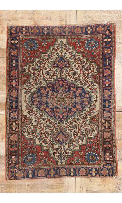 4 x 5 Antique Persian Farahan Rug 78971