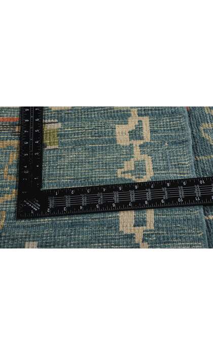 10 x 11 Colorful Blue Turkish Oushak Rug 53554