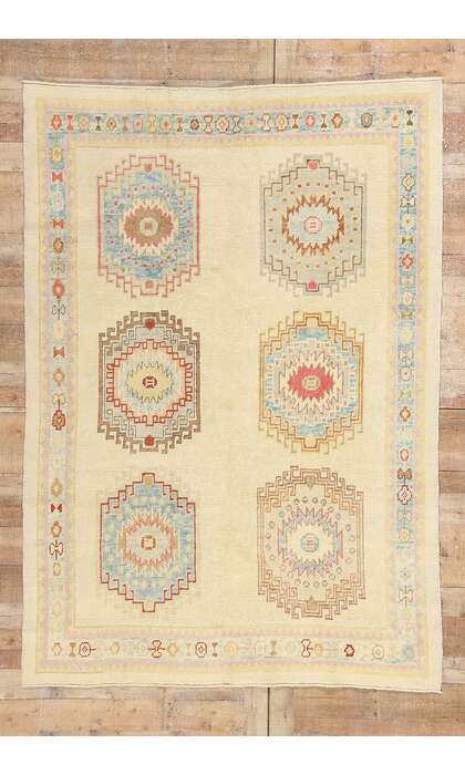 6 x 8 Modern Turkish Oushak Rug 53532