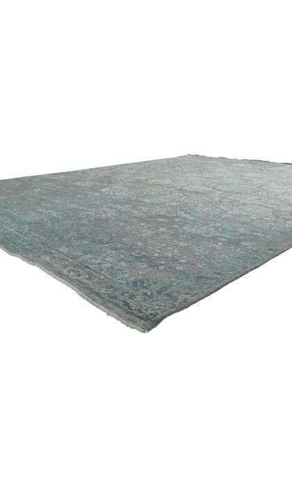9 x 12 Contemporary Sky Blue High-Low Rug 30709