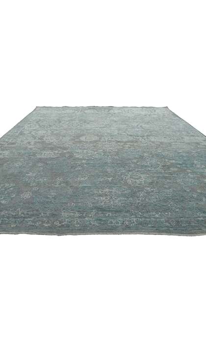 9 x 12 Contemporary Sky Blue High-Low Rug 30709