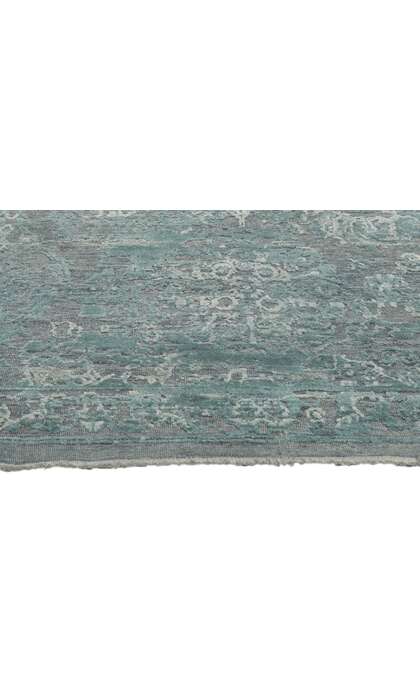 9 x 12 Contemporary Sky Blue High-Low Rug 30709
