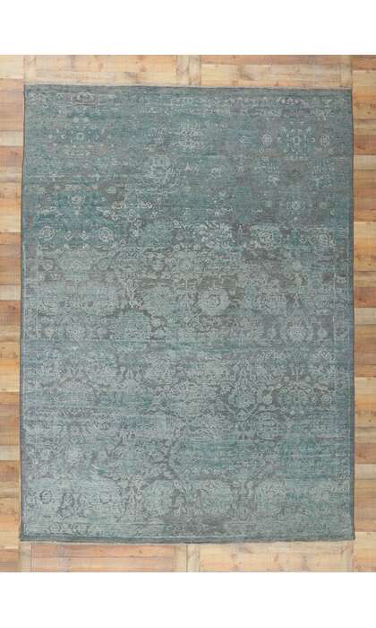 9 x 12 Contemporary Sky Blue High-Low Rug 30709