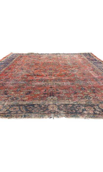 10 x 13 Late 19th Century Distressed Antique Persian Mahal Rug 76704
