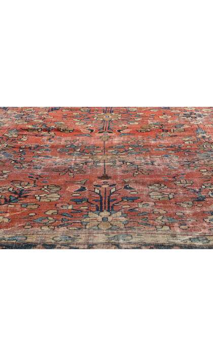 10 x 13 Late 19th Century Distressed Antique Persian Mahal Rug 76704