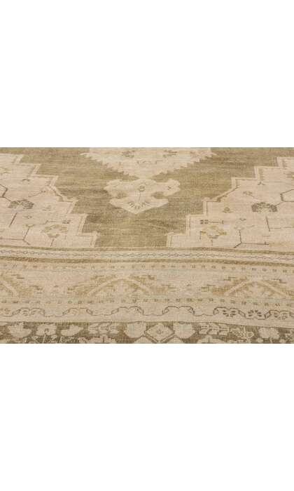7 x 12 Vintage Earth-Tone Turkish Oushak Rug 52488