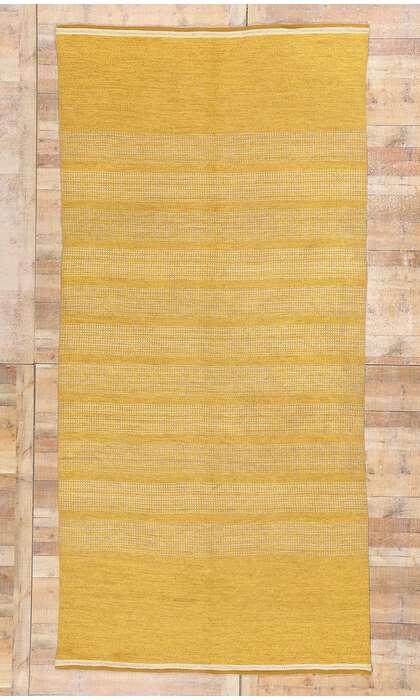 6 x 12 Vintage Gold Swedish Rollakan Rug 78505