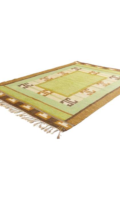 4 x 7 Ingegerd Silow Vintage Swedish Rollakan Rug 78252