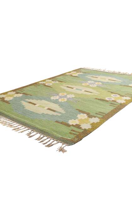 5 x 7 Ingegerd Silow Vintage Swedish Rollakan Rug 79035