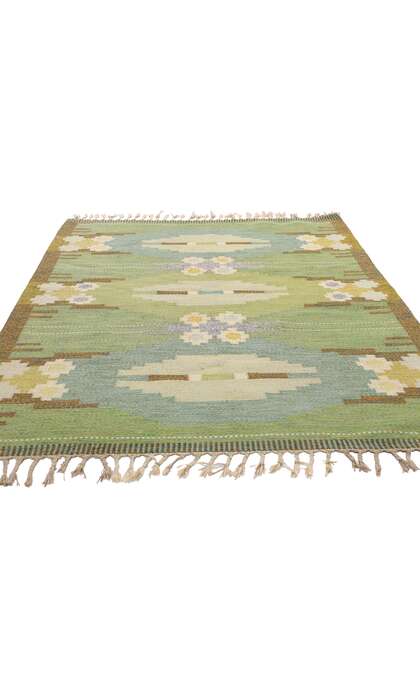 5 x 7 Ingegerd Silow Vintage Swedish Rollakan Rug 79035
