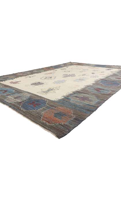 10 x 14 Vintage-Inspired Turkish Kilim Rug 52214