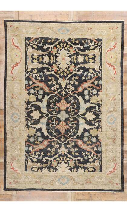 9 x 12 Modern Black Sultanabad Rug 60884